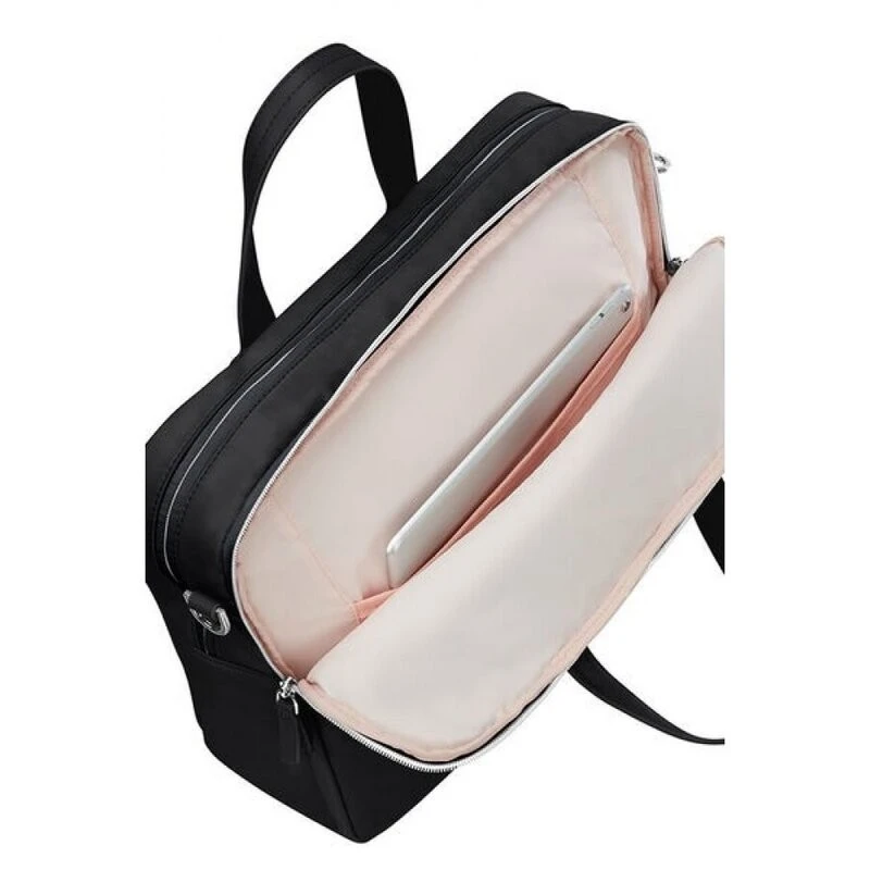 Дамска чанта Eco Wave с за 15,6 инча лаптоп две отделения Черен цвят